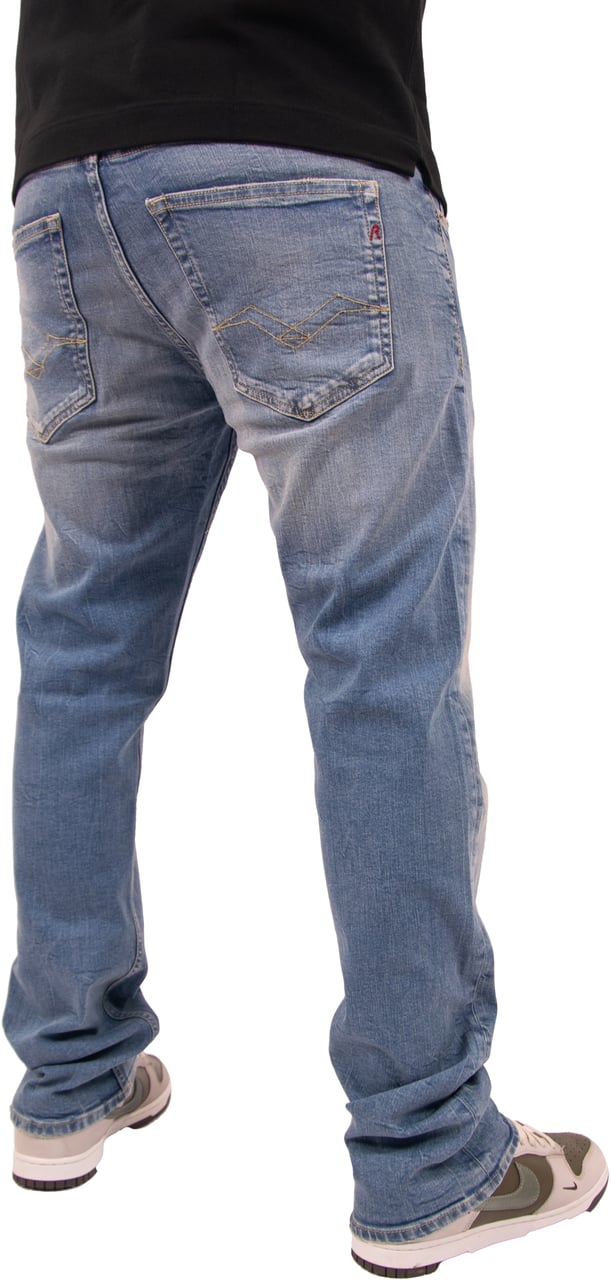 Replay Replay Grover Straight Fit Blauw