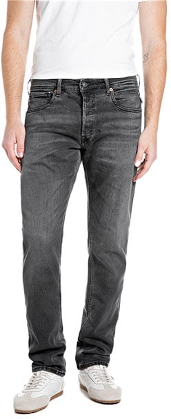 Replay Replay Grover Straight Fit Zwart