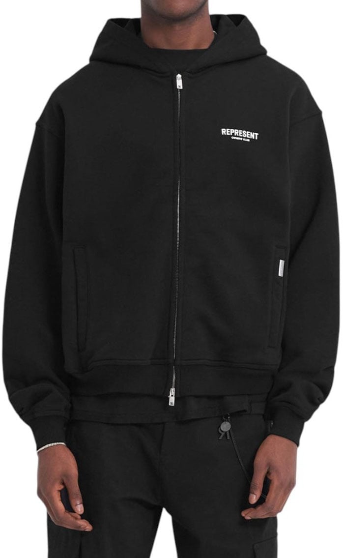 Represent Heren Vest Zwart