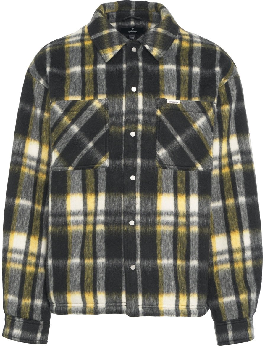 Represent Check overshirt Zwart
