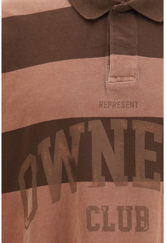 Represent Brown Cotton Polo Shirt Bruin