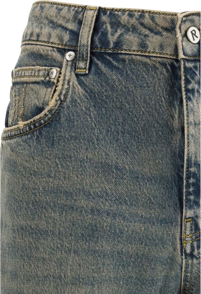 Represent Blue Cotton Straight-Leg Jeans Blauw