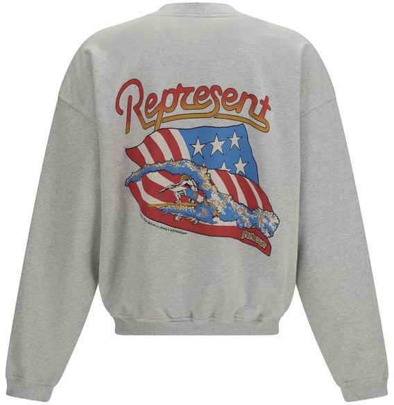 Represent Gray Cotton Sweatshirt Grijs