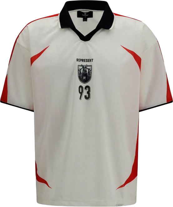 Represent White Polyester T-Shirt Zwart