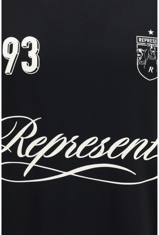Represent Black Polyester T-Shirt Zwart