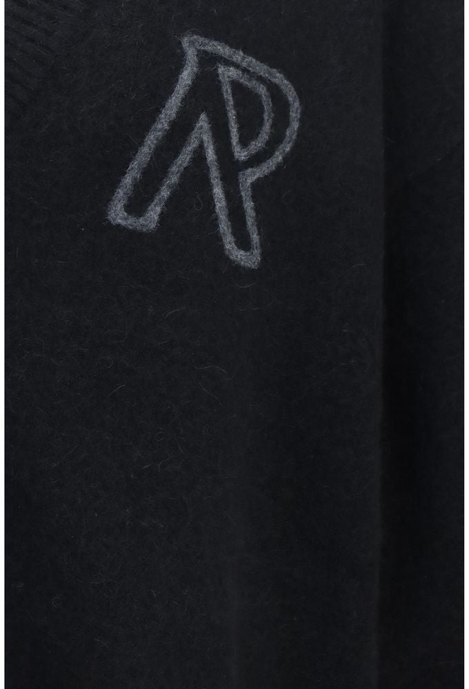 Represent Black Alpaca Vicugna Pacos Cardigan Zwart