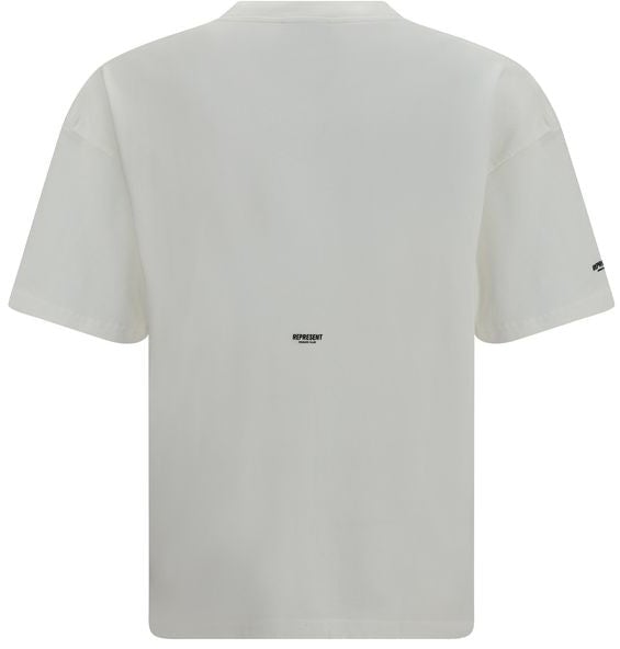 Represent White Cotton T-Shirt Wit