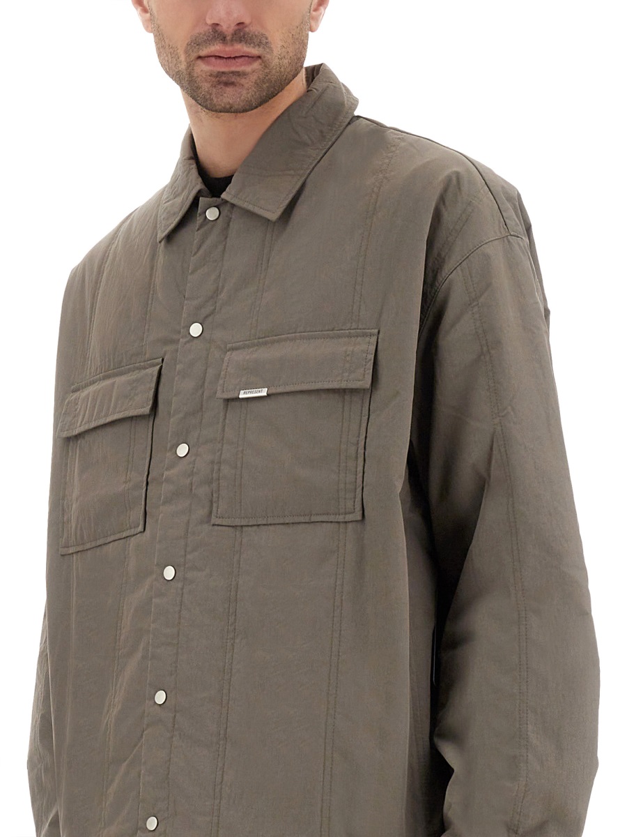 Represent QUILTED OVERSHIRT Groen