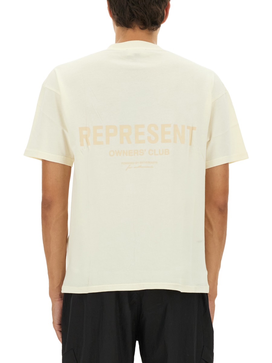 Represent T-SHIRT WITH LOGO Beige