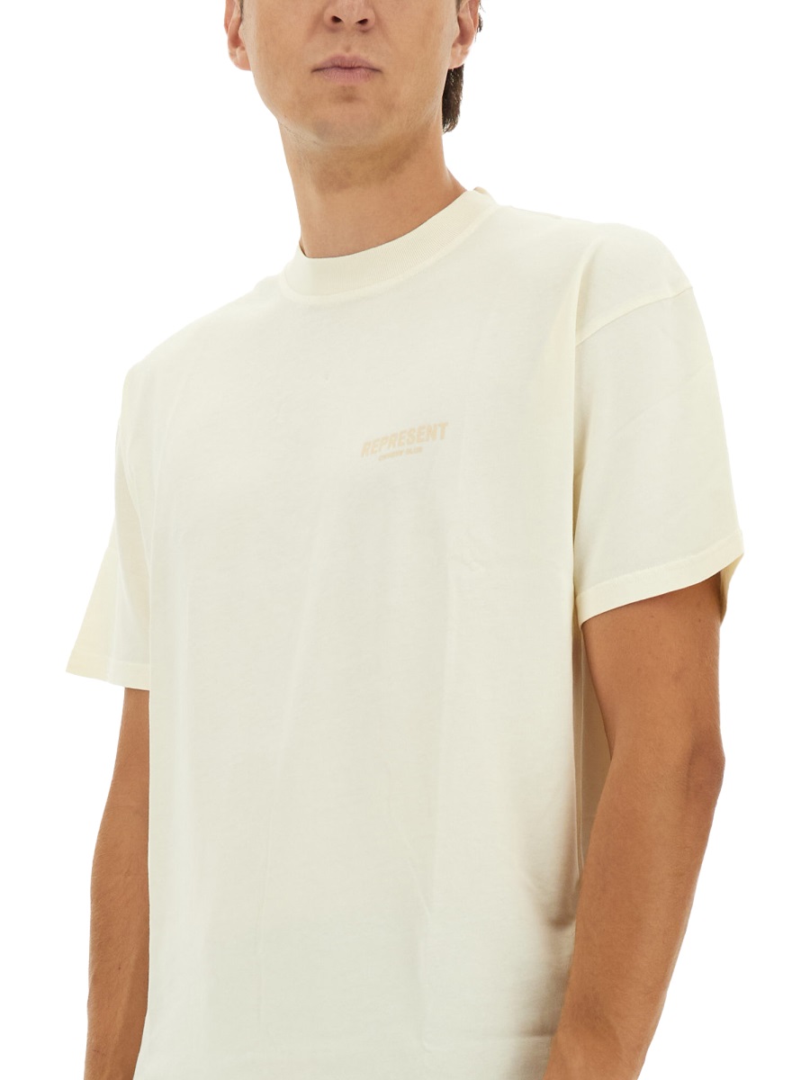 Represent T-SHIRT WITH LOGO Beige