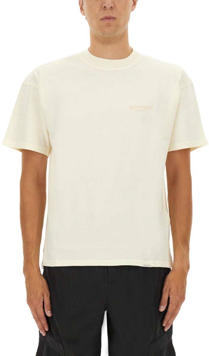 Represent T-SHIRT WITH LOGO Beige
