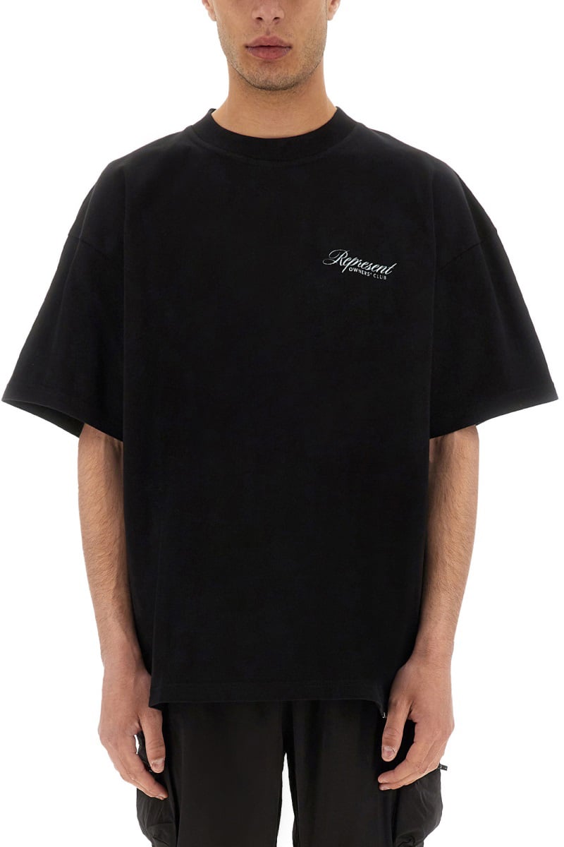 Represent "REPRESENT OWNERS CLUB SCRIPT" T-SHIRT Zwart