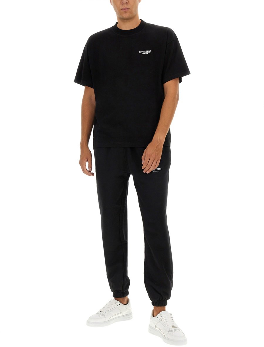 Represent T-SHIRT WITH LOGO Zwart