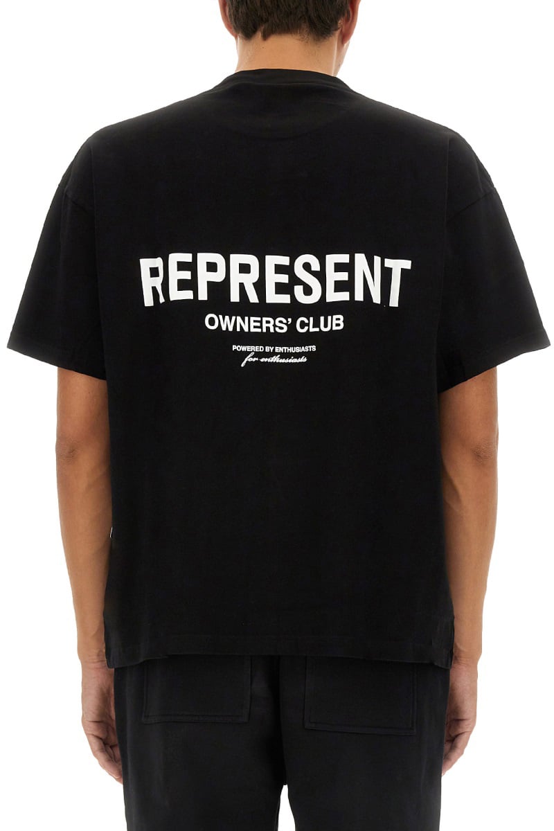 Represent T-SHIRT WITH LOGO Zwart
