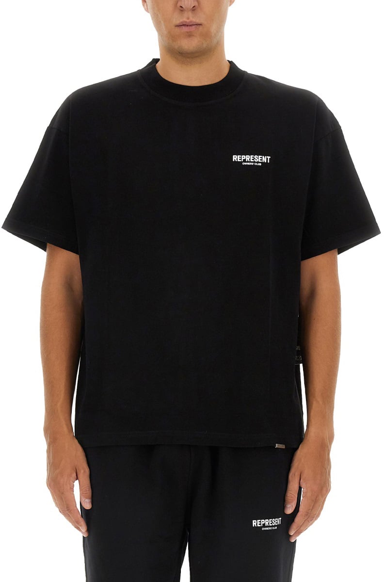 Represent T-SHIRT WITH LOGO Zwart