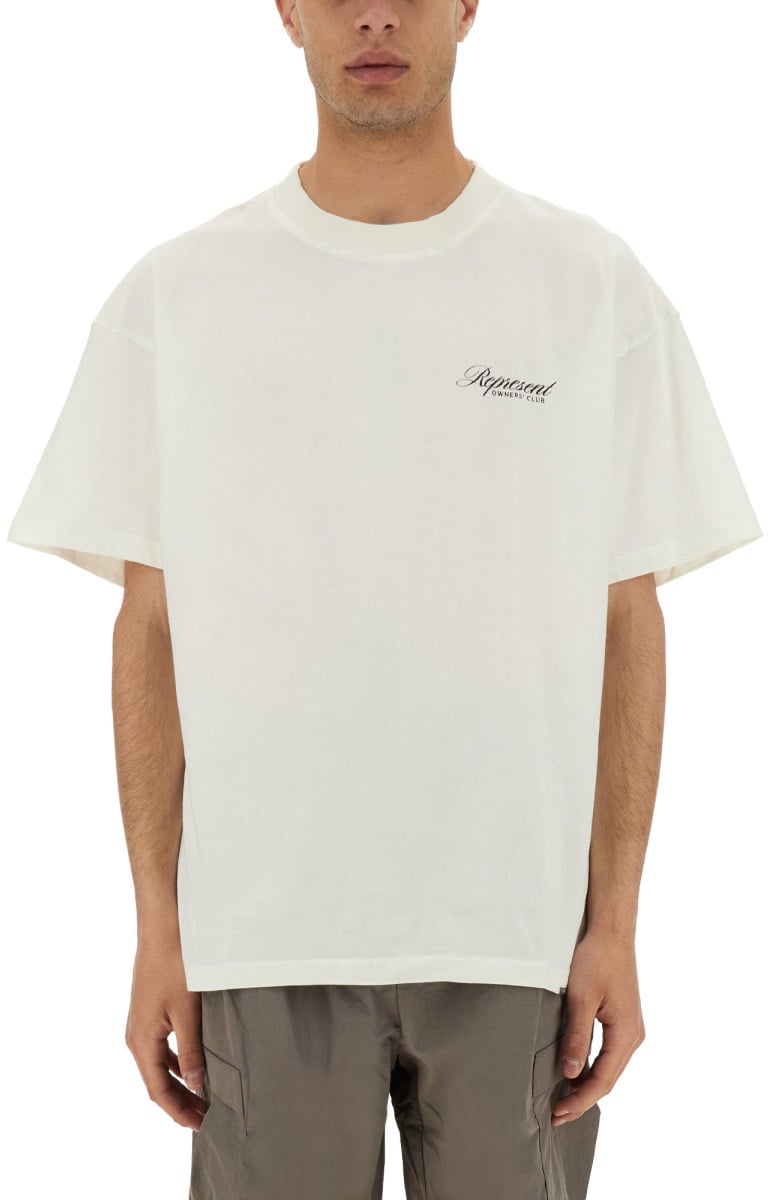 Represent "REPRESENT OWNERS CLUB SCRIPT" T-SHIRT Wit
