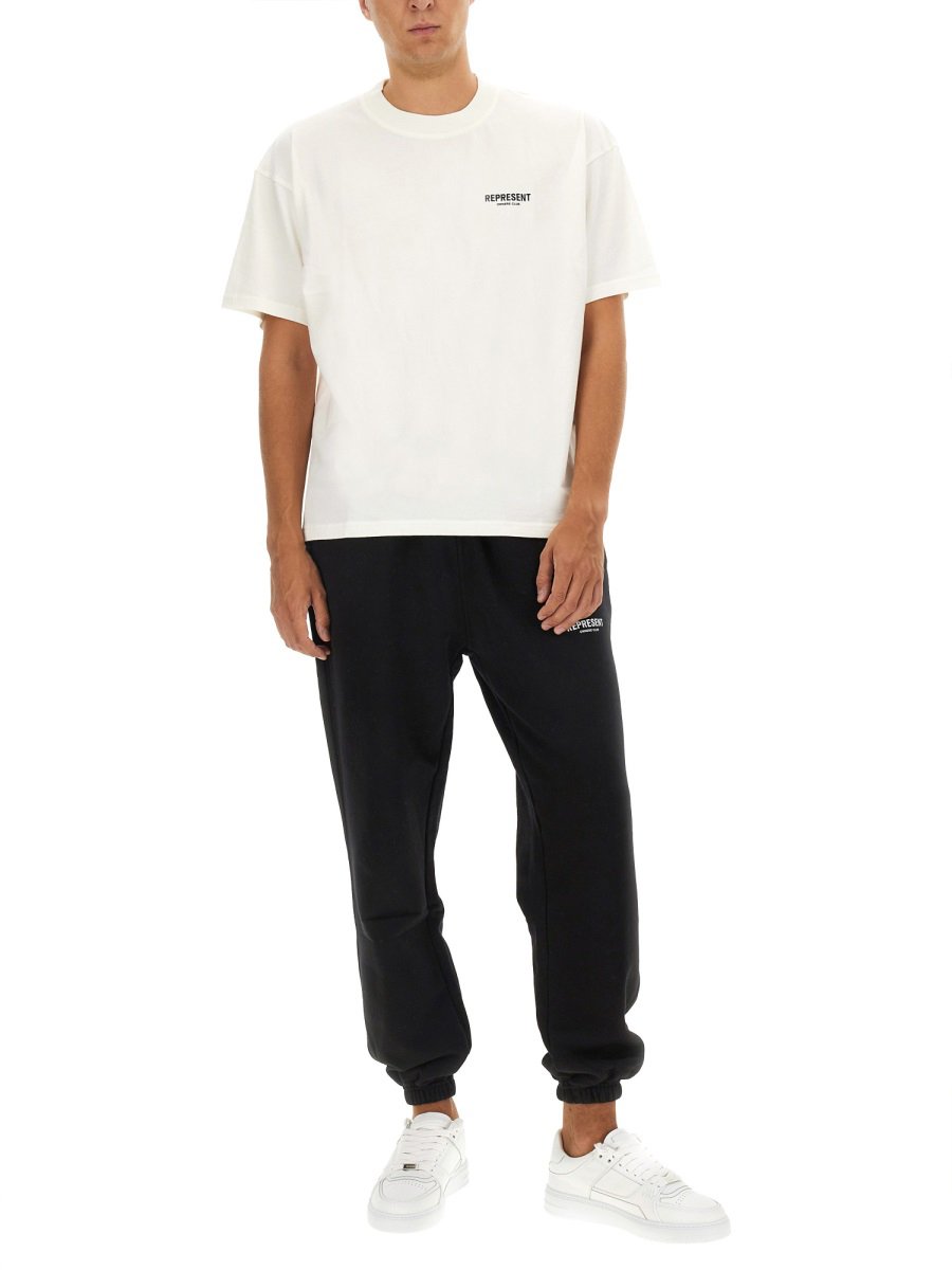 Represent T-SHIRT WITH LOGO Wit