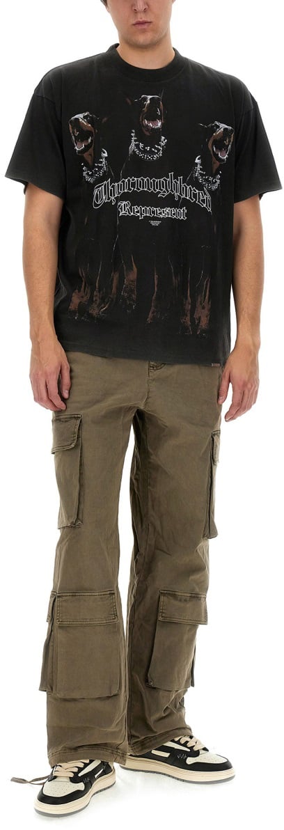 Represent "THOROUGHBRED" T-SHIRT Zwart