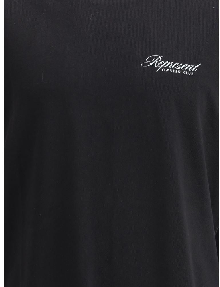 Represent Represent Black Cotton T-Shirt Zwart