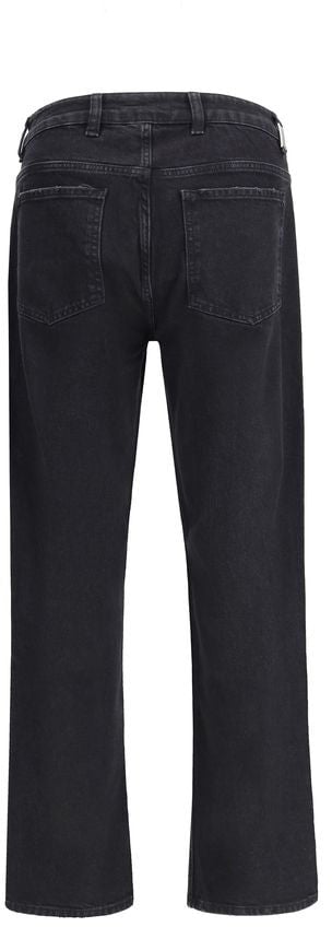Represent Black Cotton Straight-Leg Jeans Zwart
