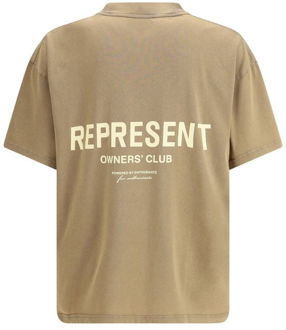 Represent Represent Brown Cotton T-Shirt Bruin