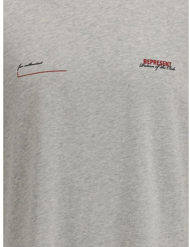 Represent Gray Cotton T-Shirt Grijs