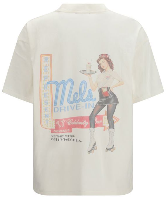 Represent White Cotton T-Shirt Wit