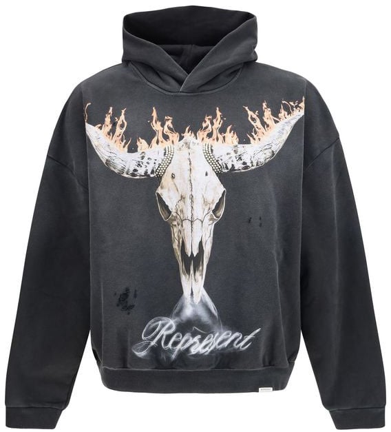 Represent Represent Gray Cotton Sweatshirt Grijs