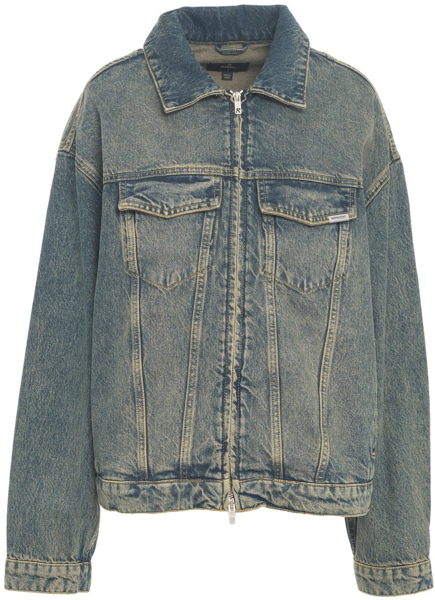 Represent Oversize denim jacket Blauw