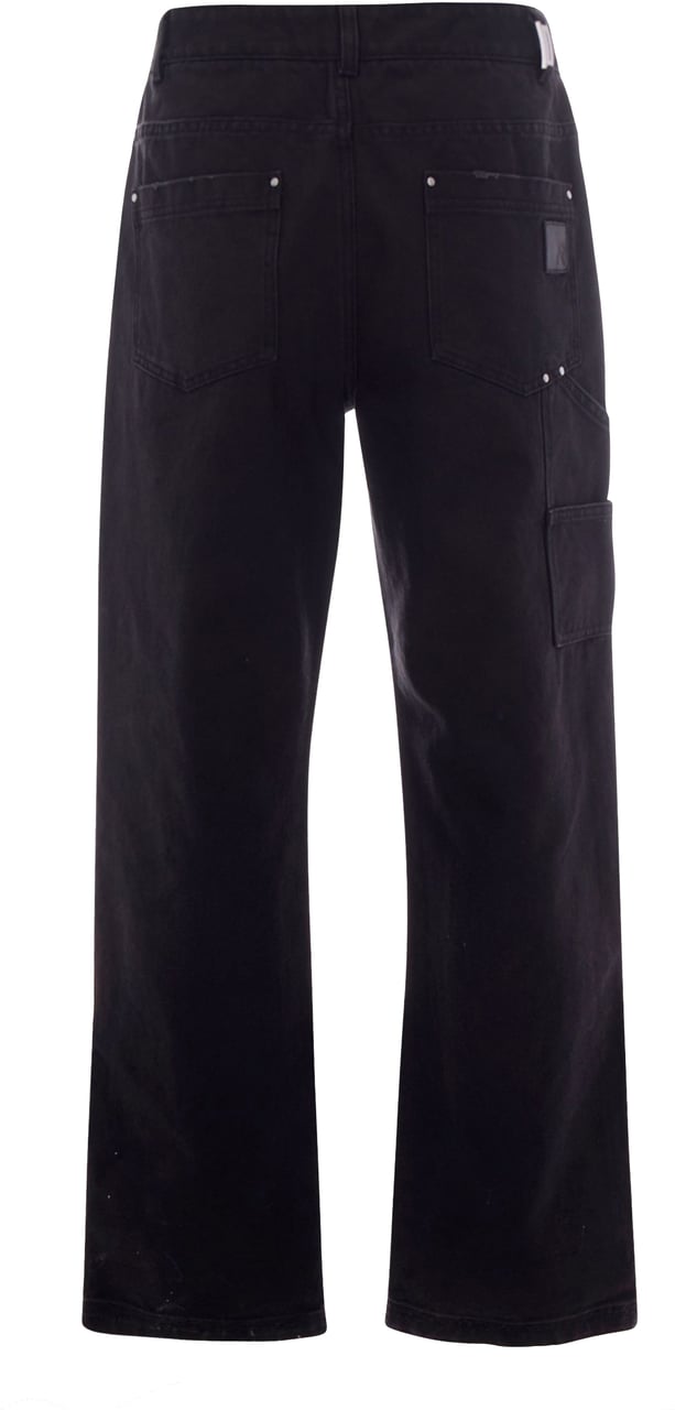 Represent Trousers Washed Black Zwart