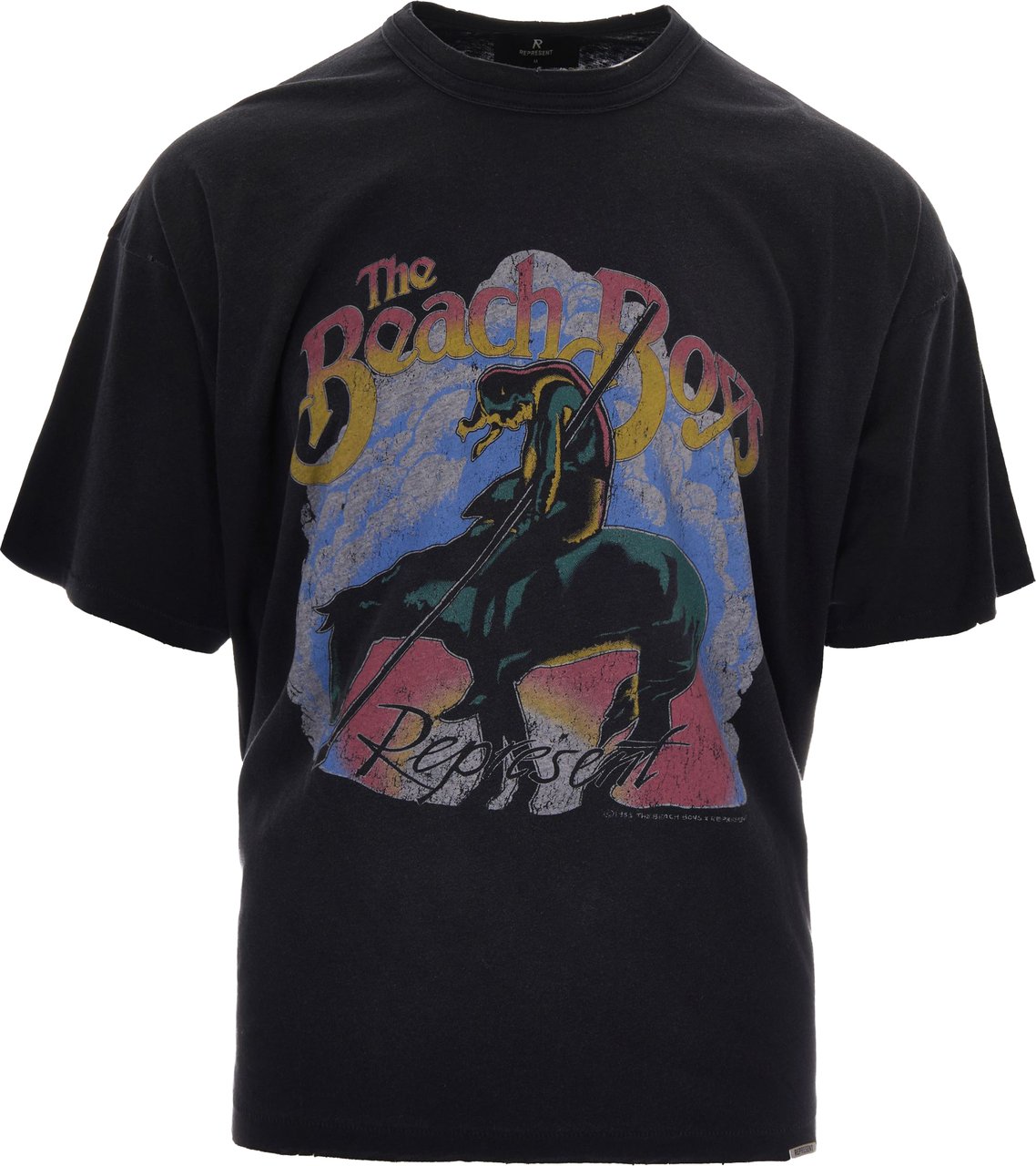 Represent T-Shirts And Polos Stained Black Zwart