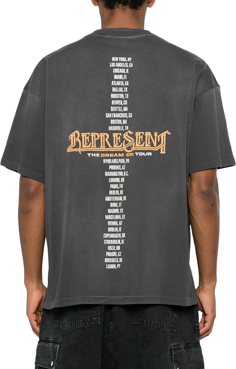 Represent Heren Golden Tour T-Shirt Grijs