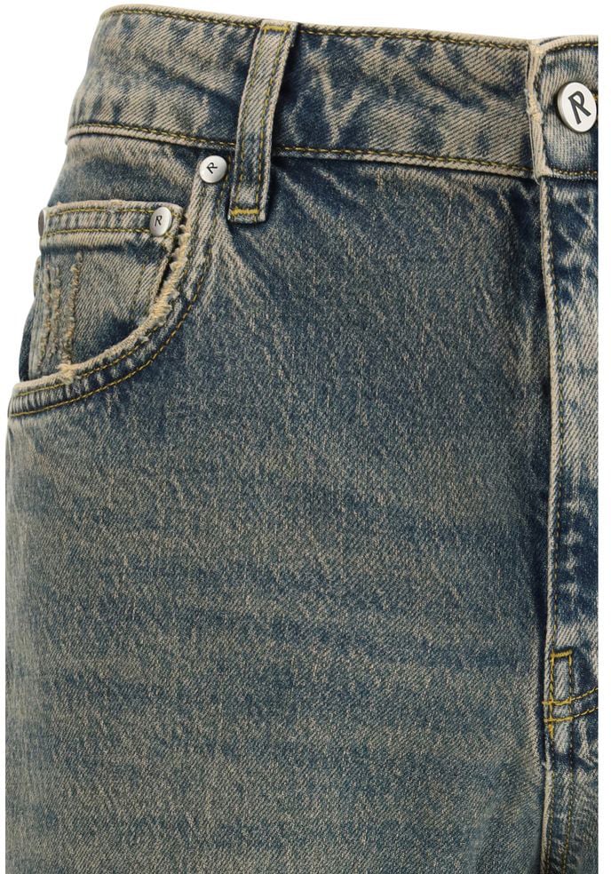 Represent Blue Cotton Straight-Leg Jeans Blauw