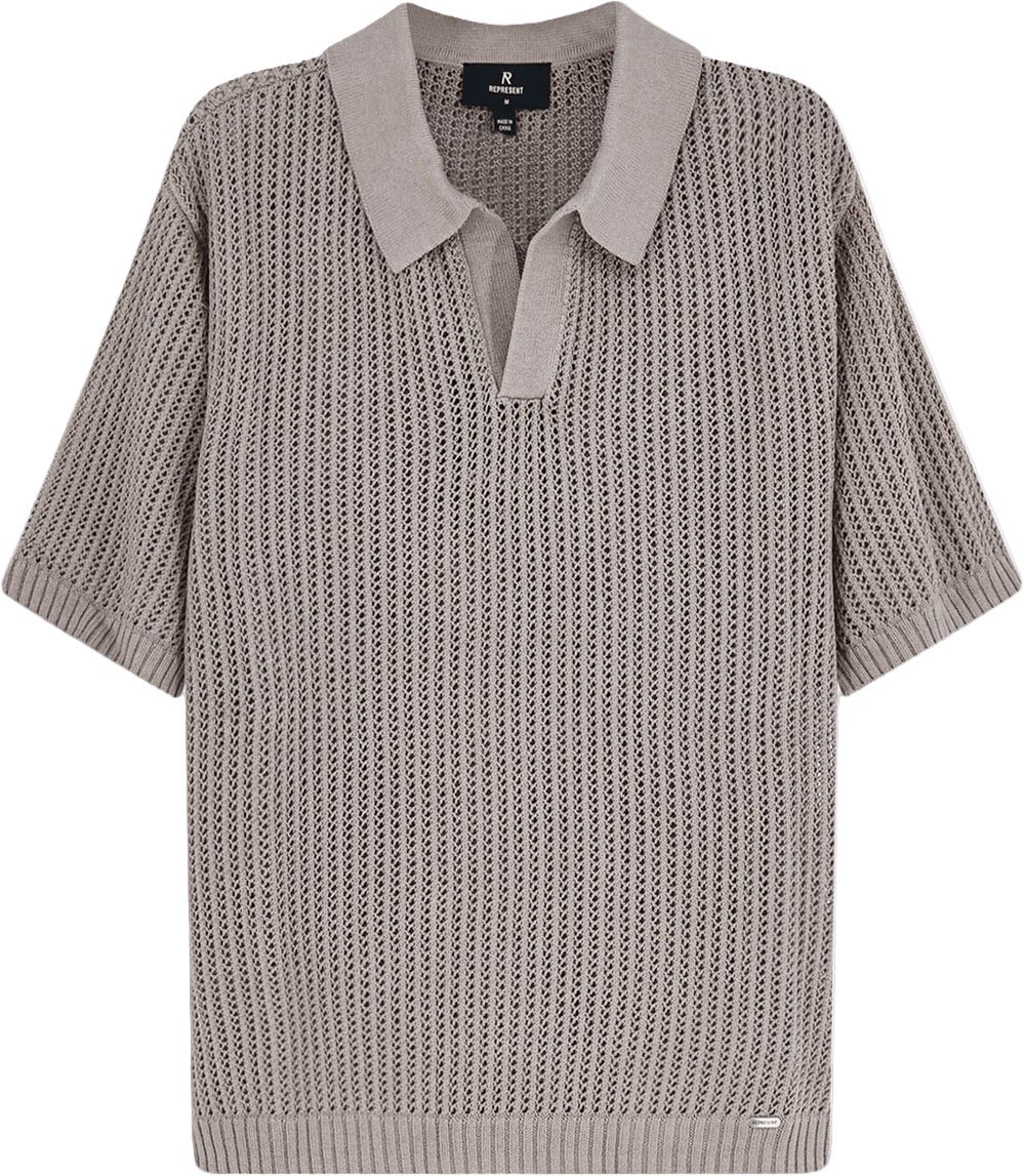 Represent BEVERLY GEBREIDE POLO KHAKI Taupe