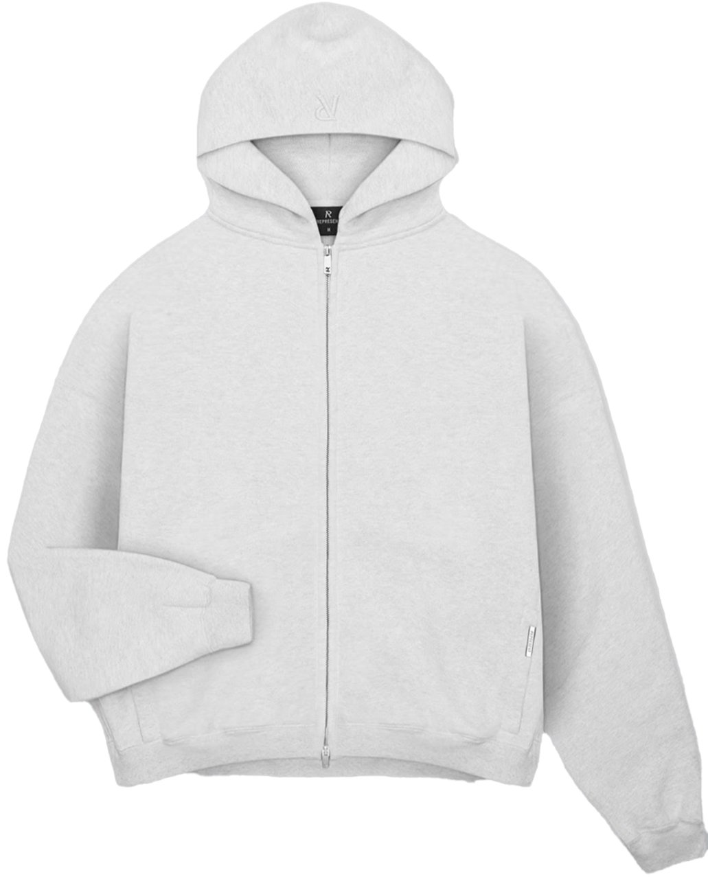Represent Initial Boxy Zip Hoodie GRIJS Lichtgrijs