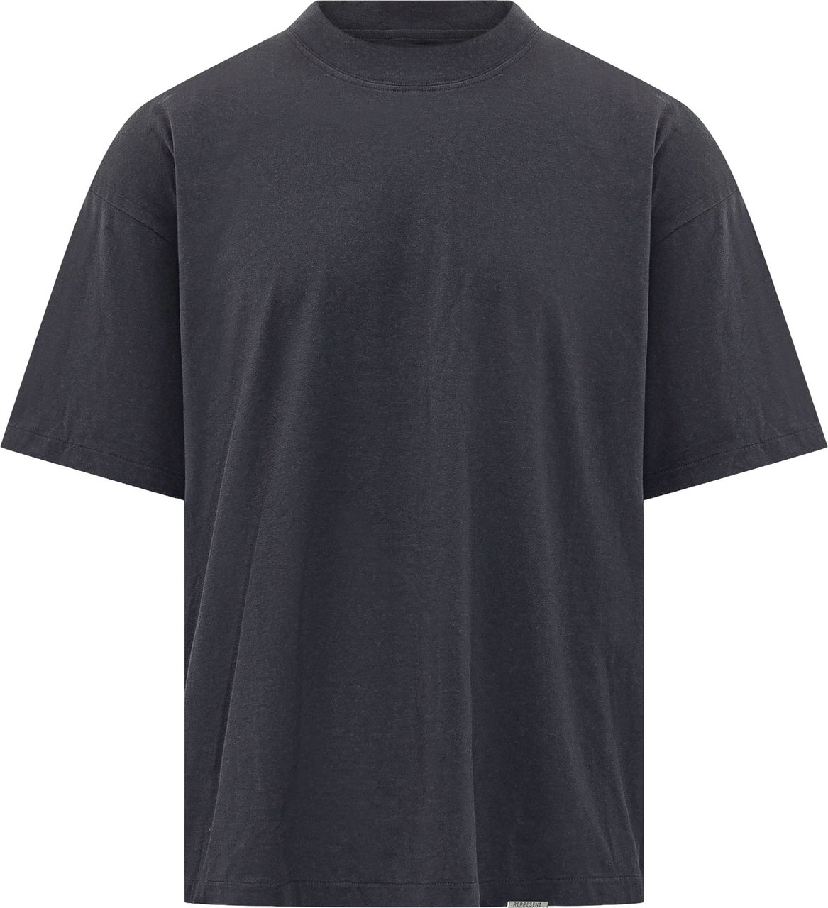 Represent T-shirt Initial Oversize con Collo Rialzato Donkergrijs