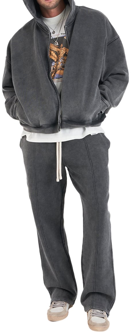 Represent Hoodie with zipper 'Initial' Grijs