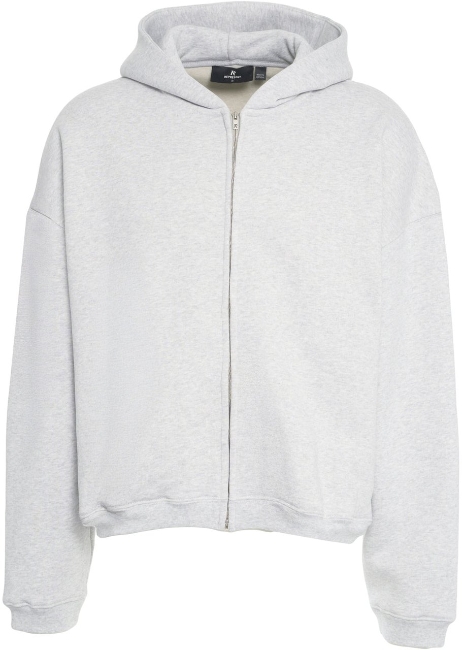 Represent Hoodie with zipper 'Initial' Grijs