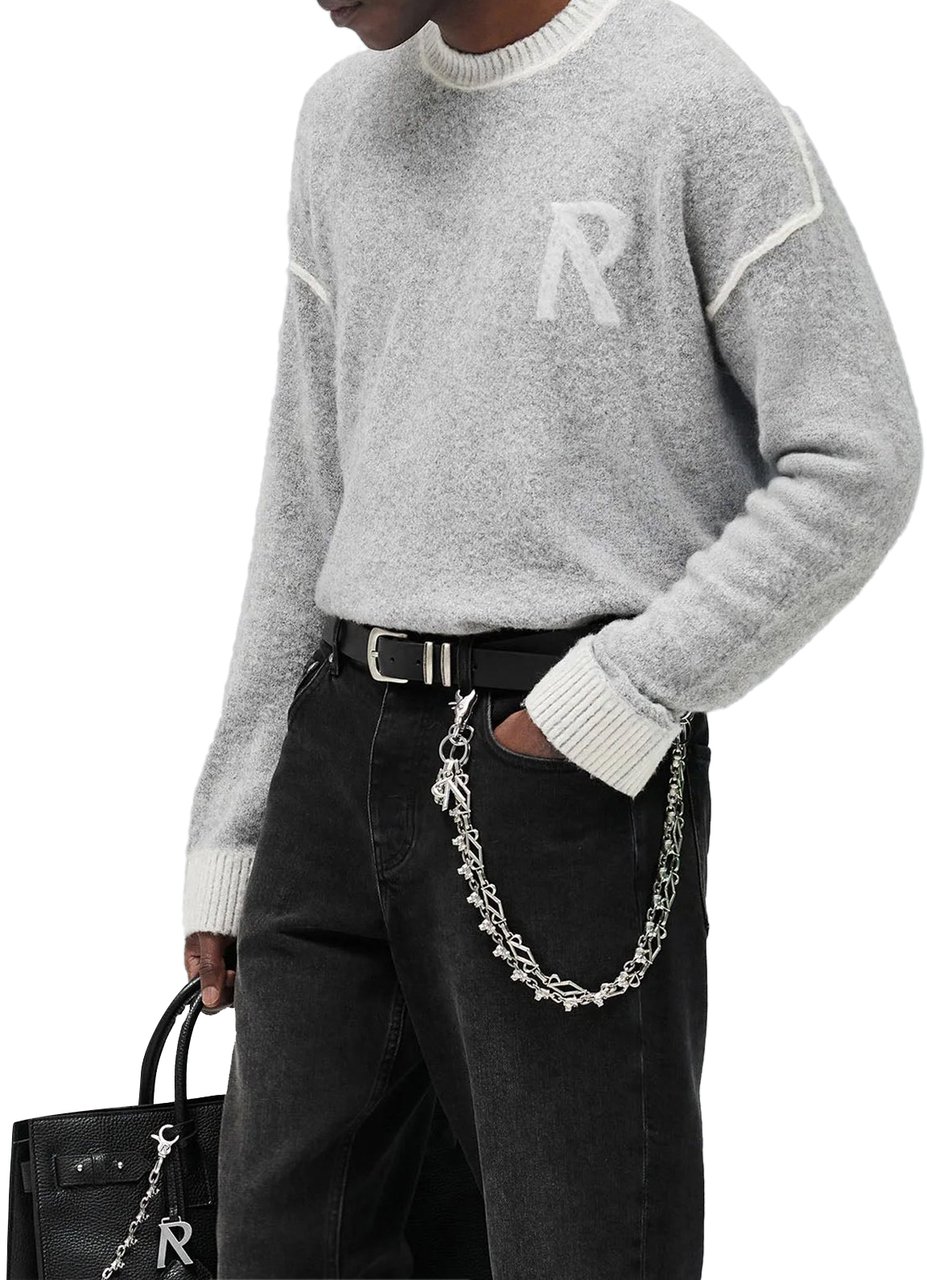 Represent LAUREL GEBREIDE SWEATSHIRT GRIJS Lichtgrijs