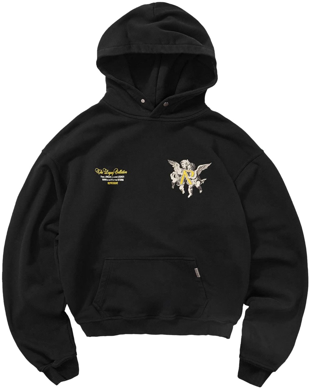 Represent LEGACY CHERUBS LOGO HOODIE BLACK Zwart
