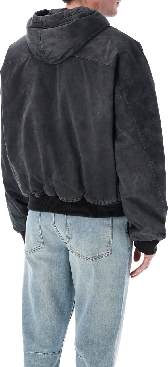 Represent Hooded Bomber (Washed) Washed Black Donkergrijs