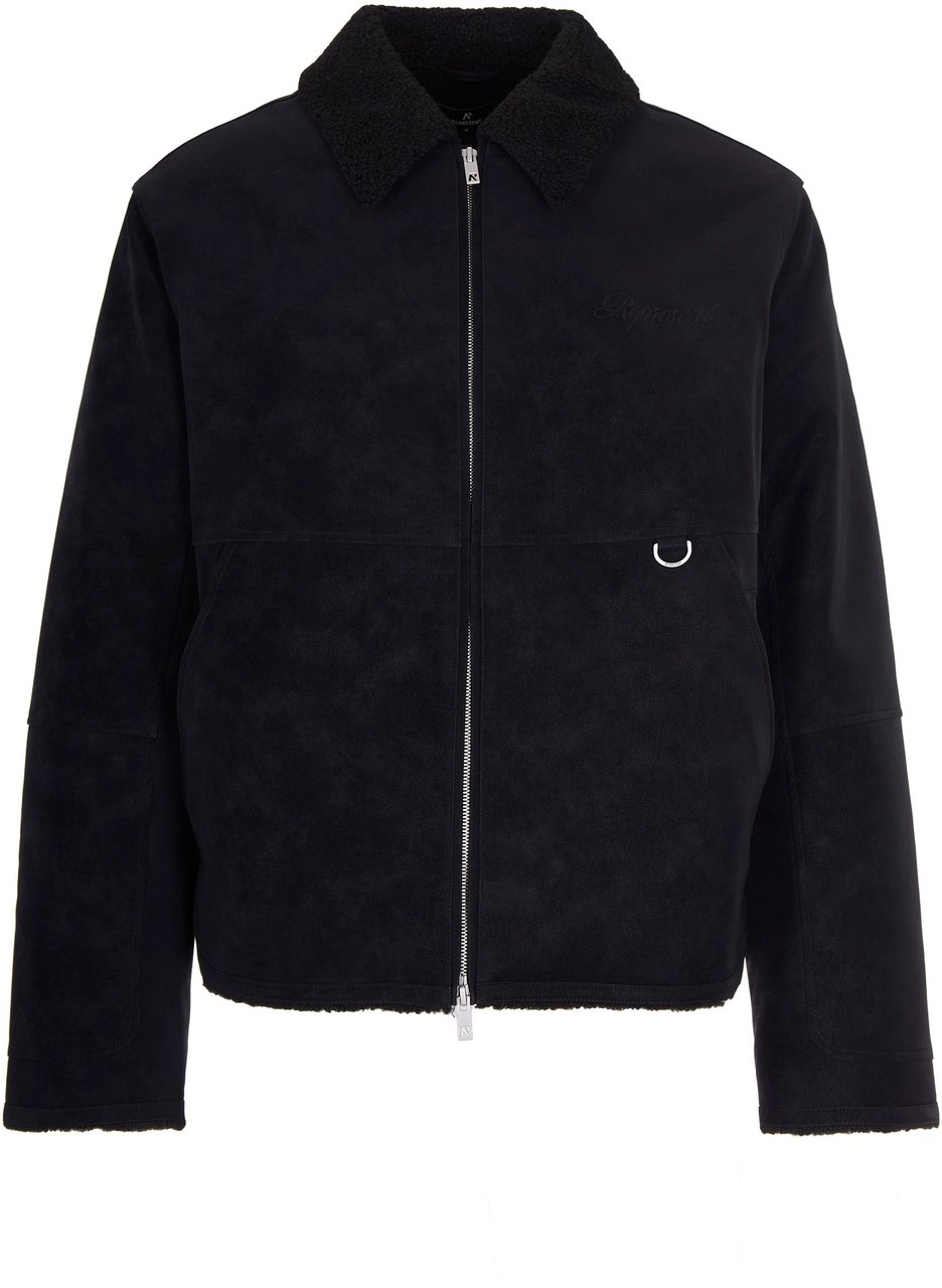 Represent Coats Jet Black Zwart