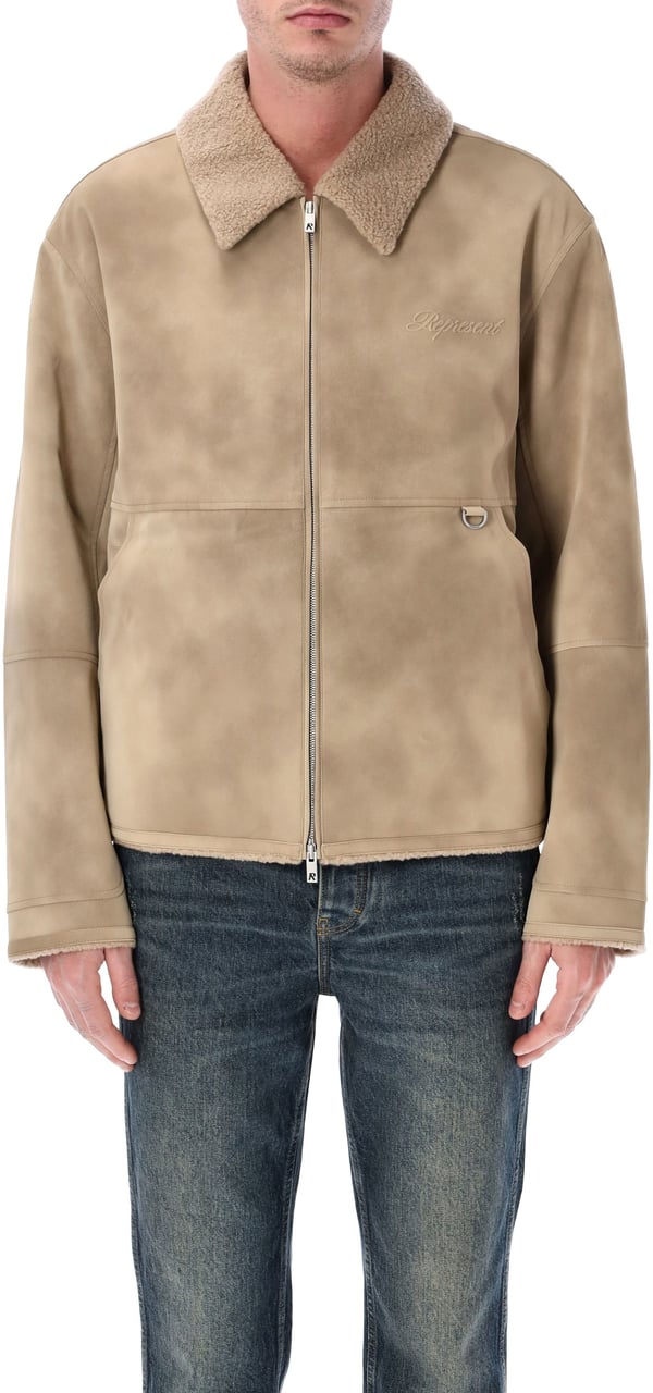 Represent Shearling Jacket Cafe Beige