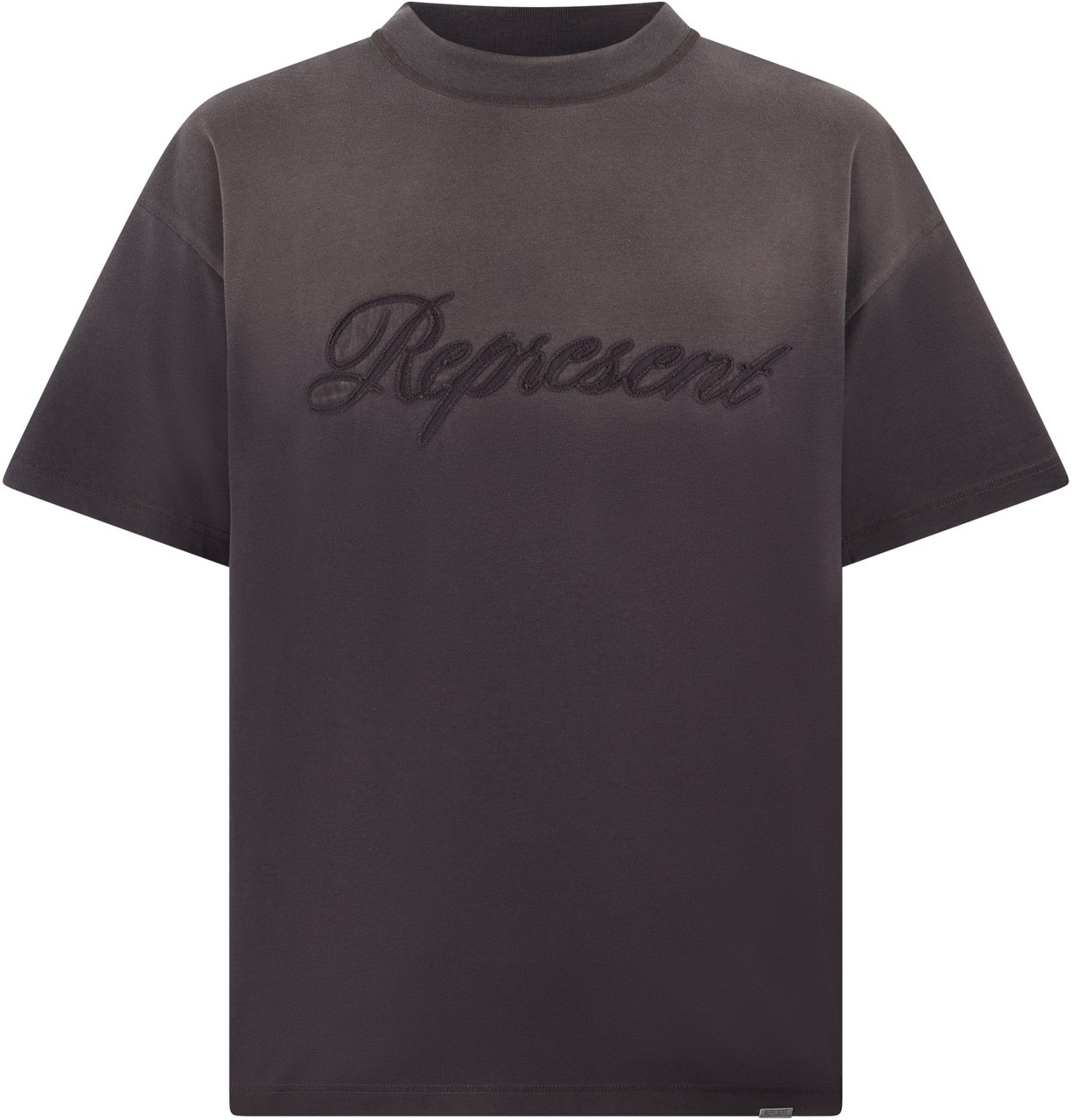 Represent T-shirt with embroidered logo Grijs