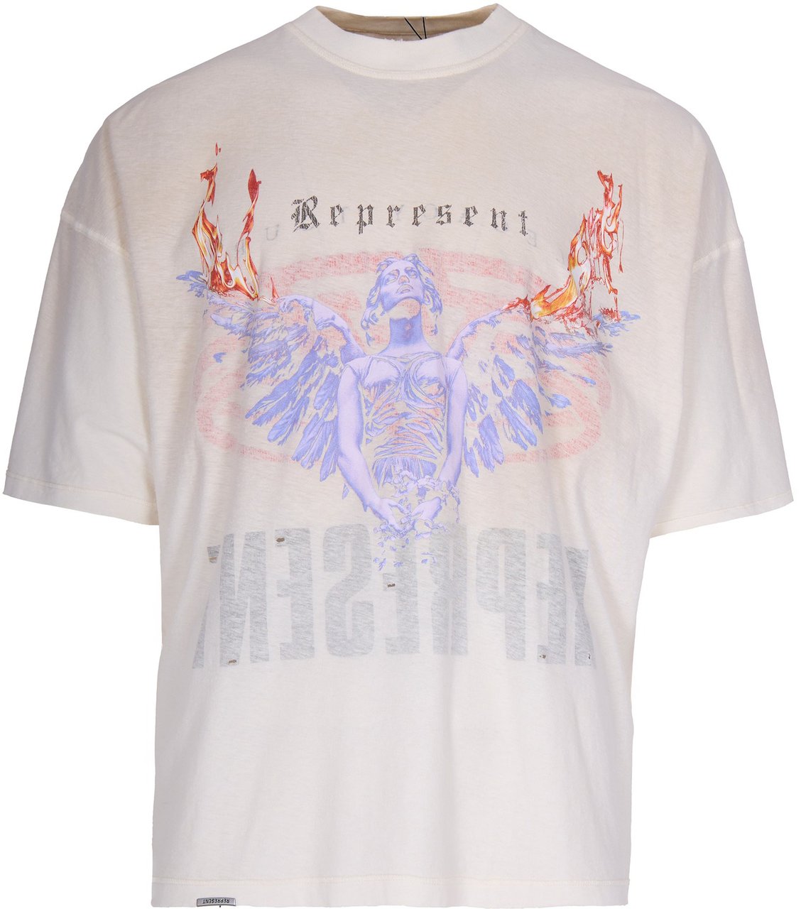 Represent T-Shirts And Polos Washed Ecru Beige