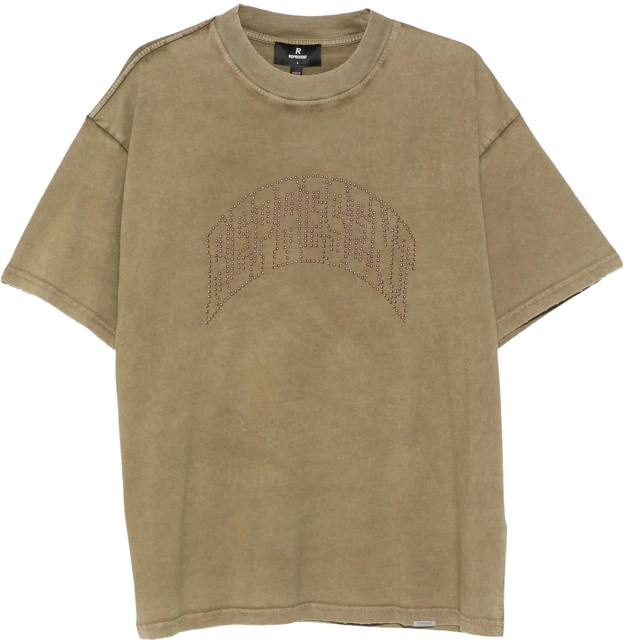 Represent Heren Embellished Represent T-Shirt Groen