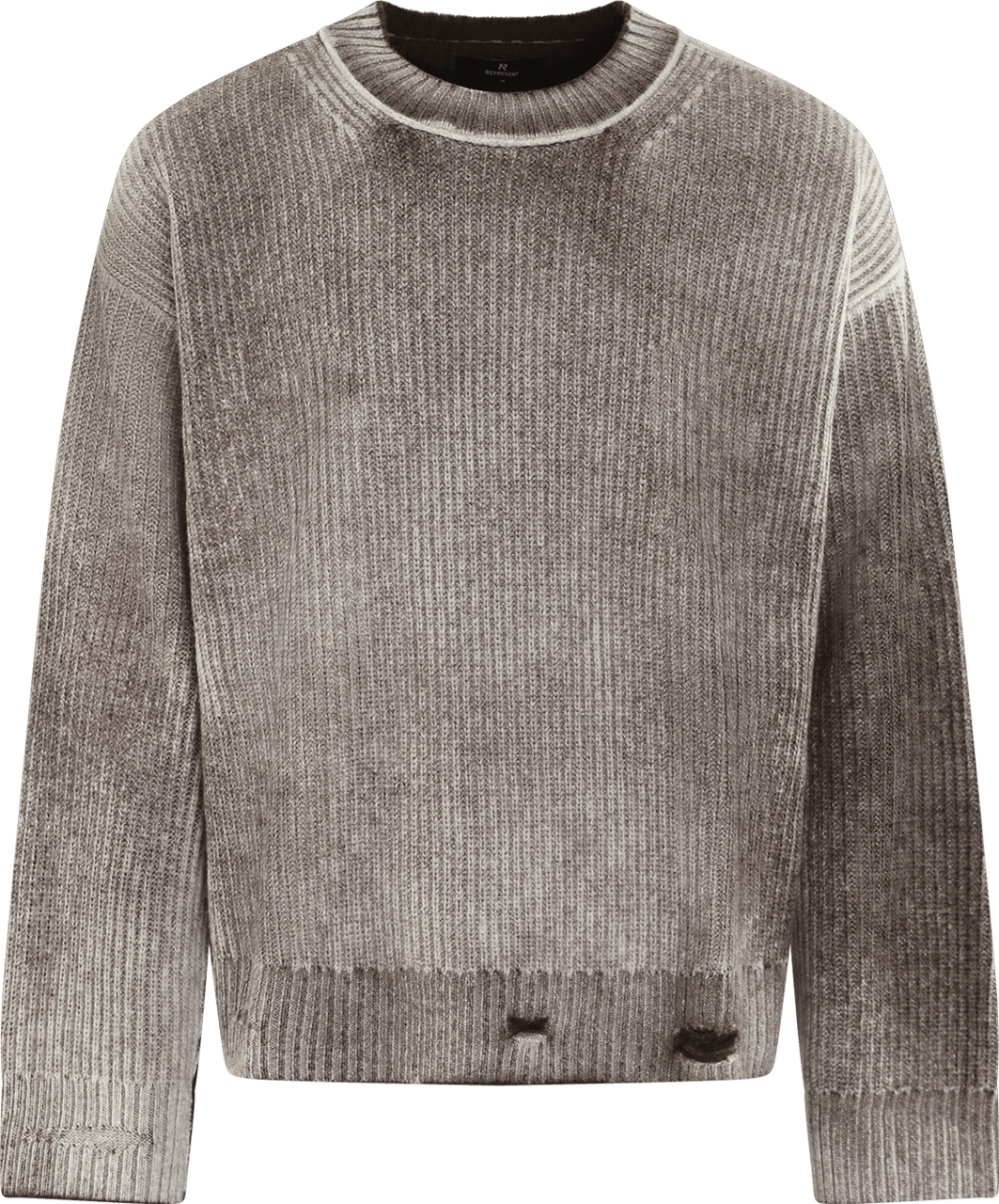 Represent Heren Reversible Fade Out Sweater Grijs