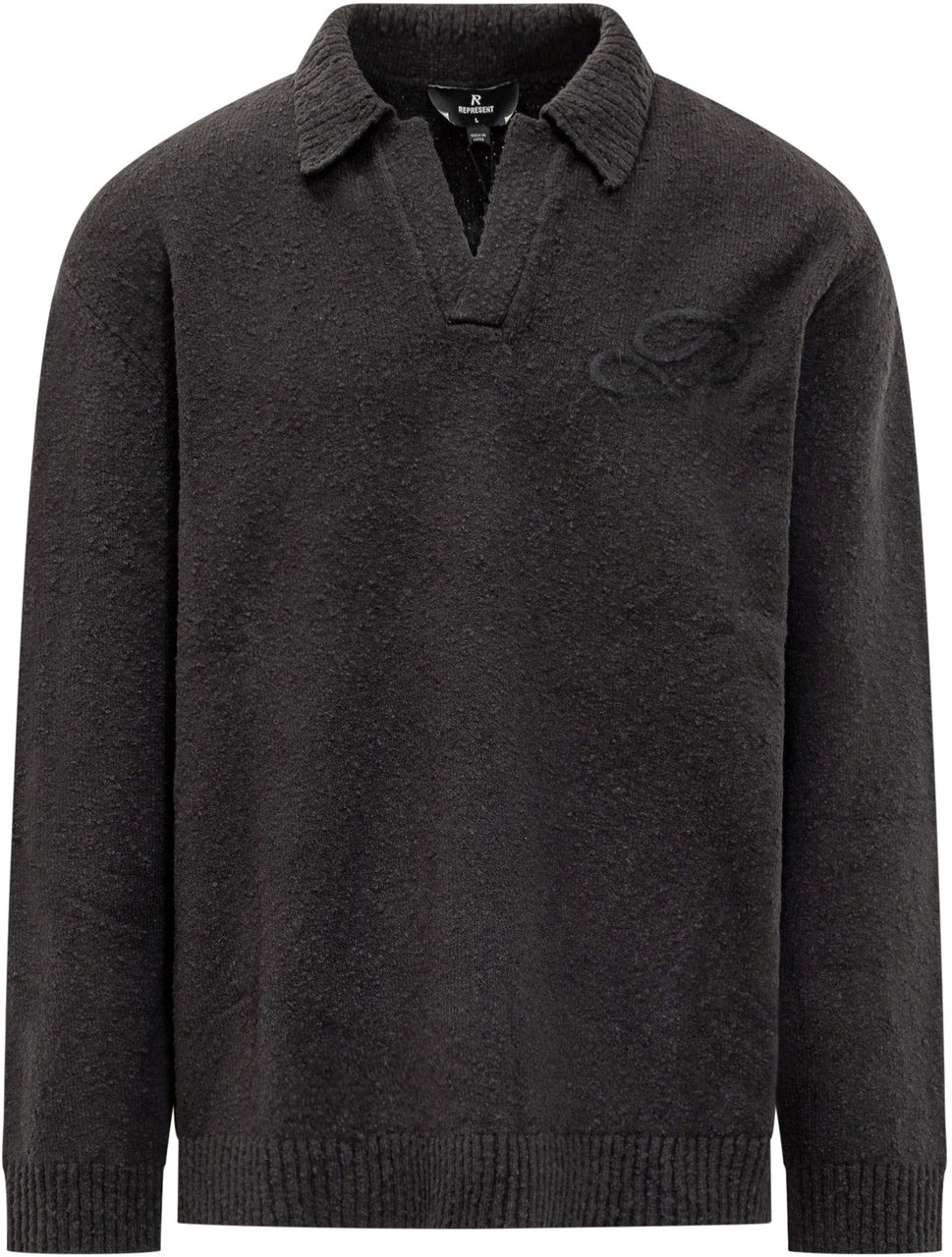 Represent Represent Maglione Nero con Colletto Zwart