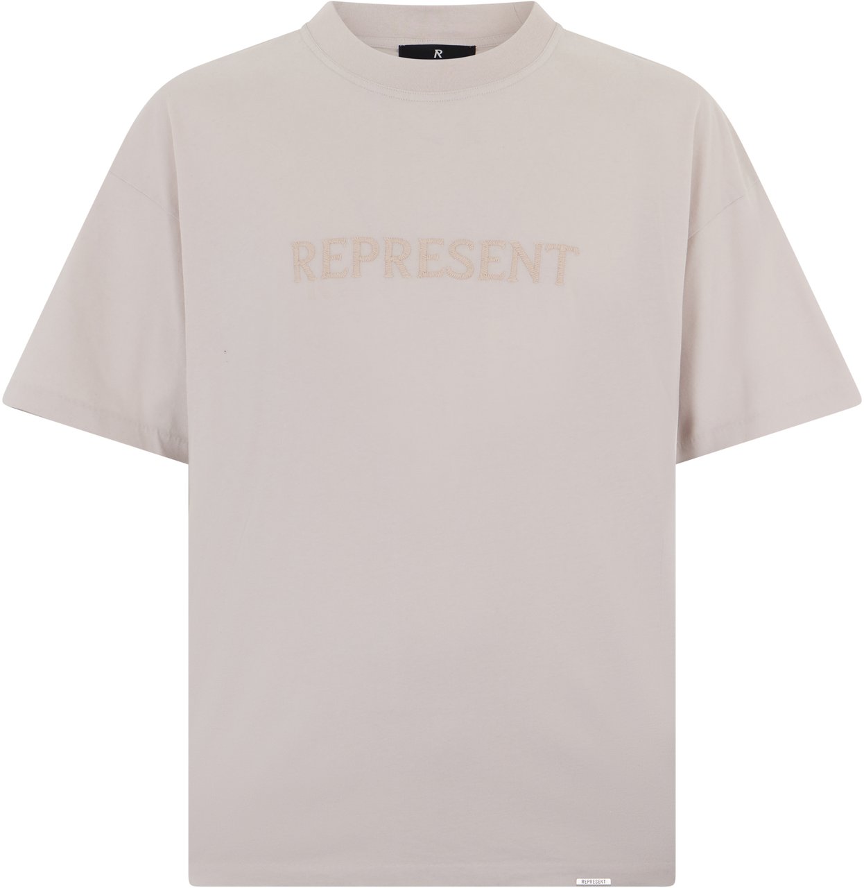 Represent T-shirt with embroidered logo Neutraal