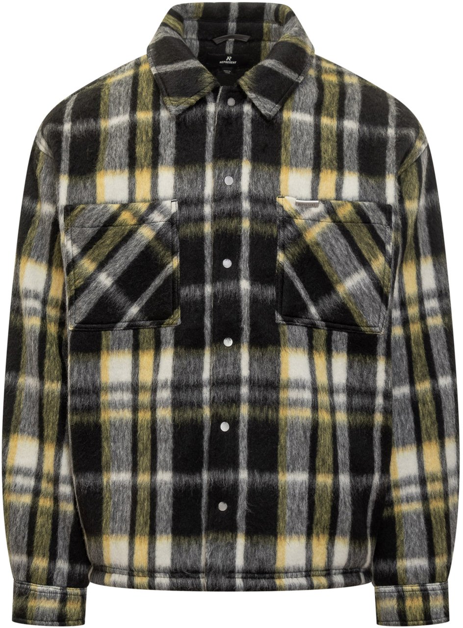 Represent Represent Overshirt a Quadri in Lana Divers